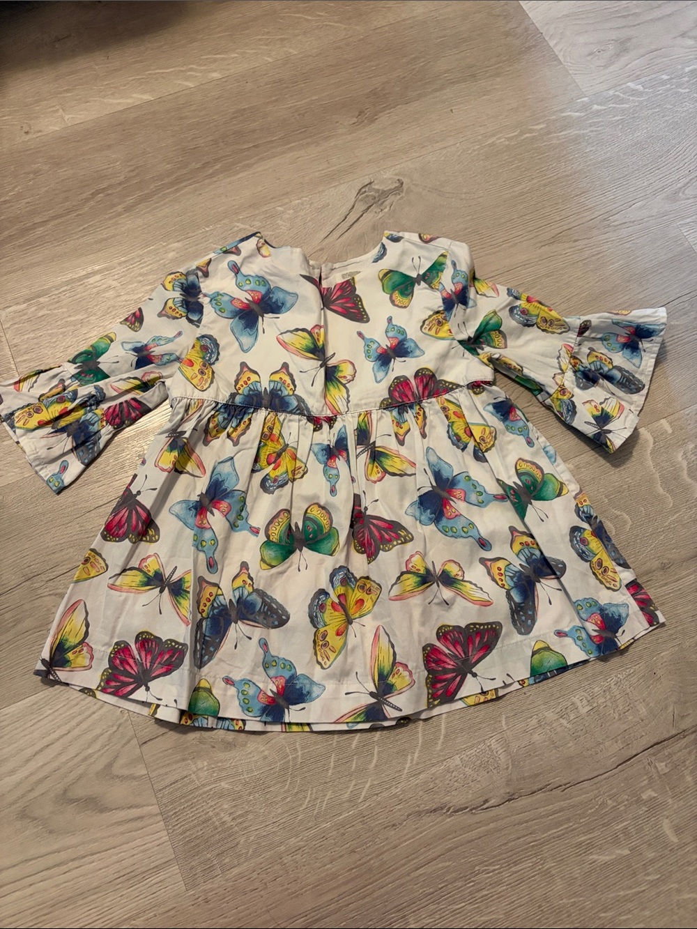 Gymboree White Butterfly Print Long-Sleeve Top
